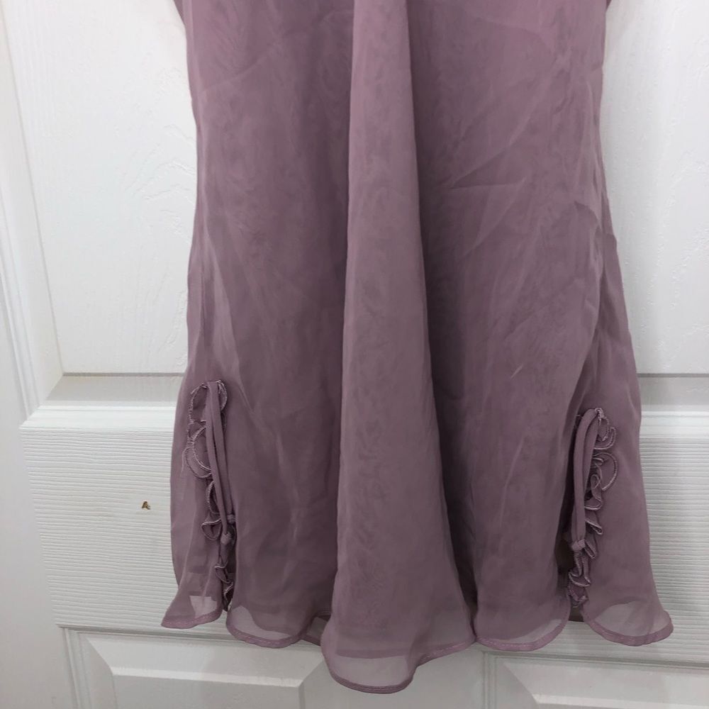 Sensara dusty pink sheer tank blouse with adjustable straps, size medium - Picture 14 of 14